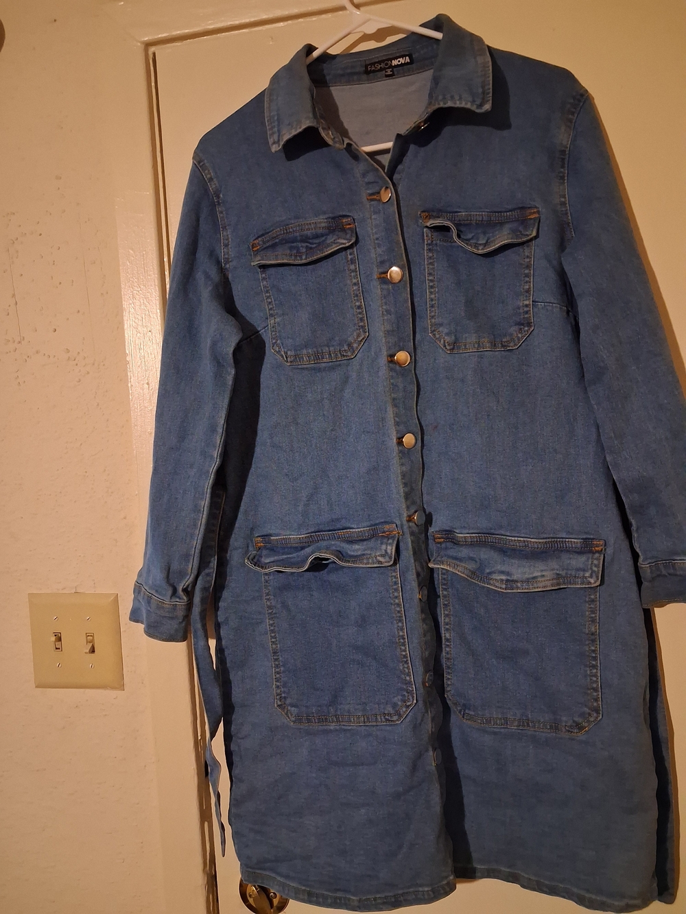 Fashion Nova Women's Blue Denim Dress XL